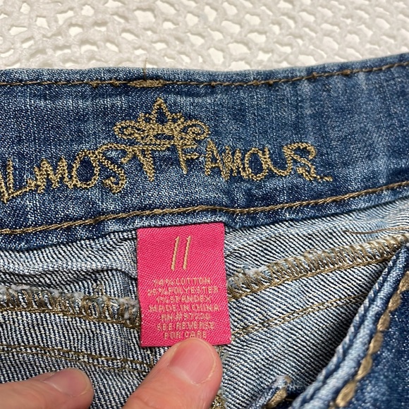 Almost Famous distressed jean shorts with sequinned back pocket - Picture 5 of 5